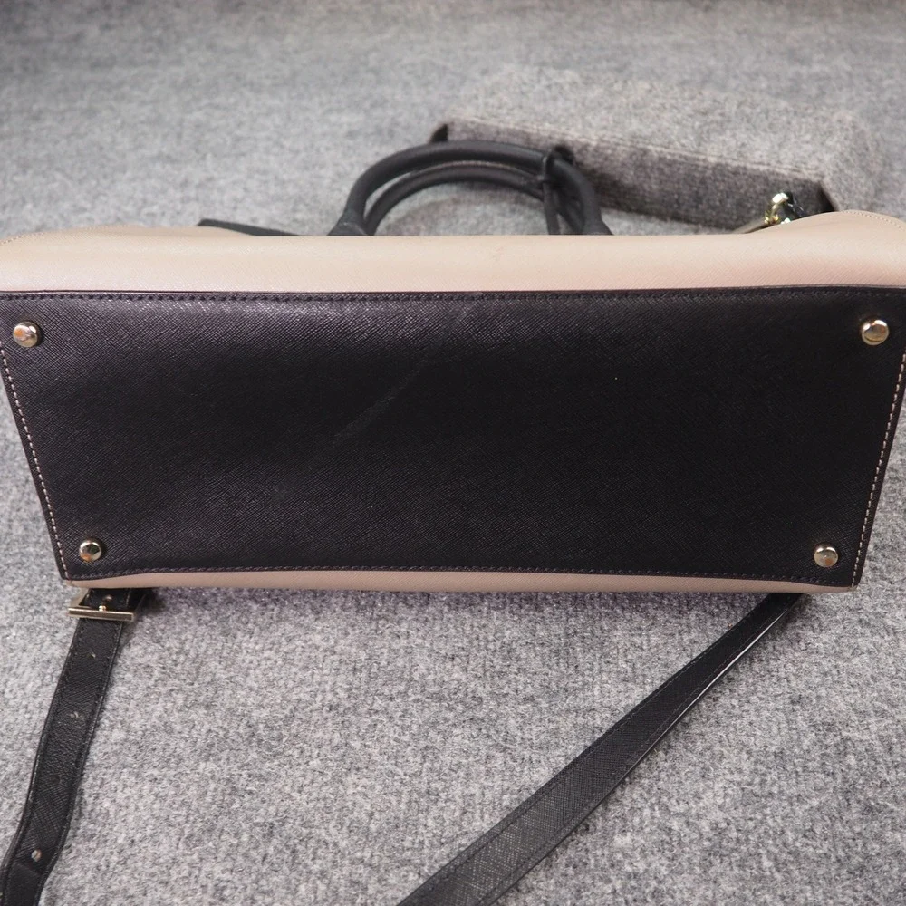 Kate Spade Satchel Tan Black Colorblock Saffiano Leather Crossbody Handbag